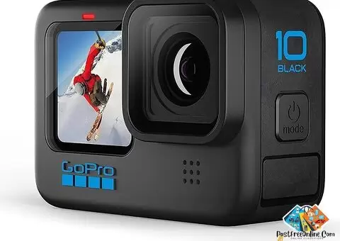 GoPro HERO10 Black - Waterproof Action Camera with Front LCD and Touch Rear Screens, 5.3K60 Ultra HD