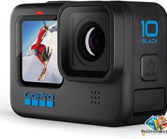 GoPro HERO10 Black - Waterproof Action Camera with Front LCD and Touch Rear Screens, 5.3K60 Ultra HD / 1