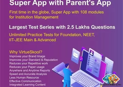 VirtueSkool International Standard School Management ERP Software with Parents App