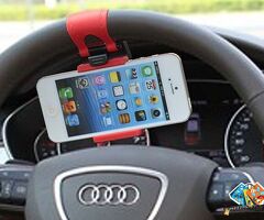 Multi Functional Mobile Car Steering Wheel Holder/Mount/Clip/Buckle Socket Hands Free Access to Your / 1