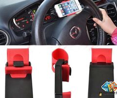 Multi Functional Mobile Car Steering Wheel Holder/Mount/Clip/Buckle Socket Hands Free Access to Your / 3