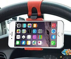 Multi Functional Mobile Car Steering Wheel Holder/Mount/Clip/Buckle Socket Hands Free Access to Your / 5