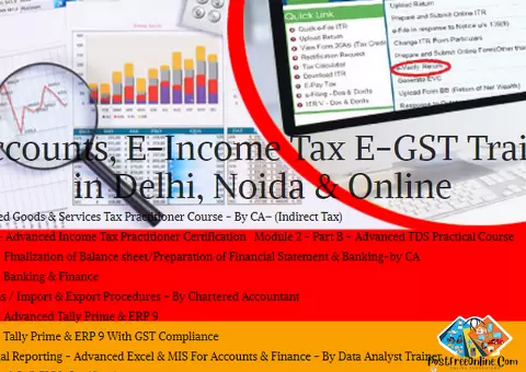 Accounting Course in Delhi, 110053, Top Google Rated [100% Job]